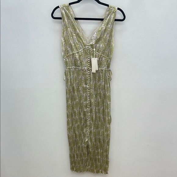 REBECCA TAYLOR Pleated Green Dress - Picture 1 of 4
